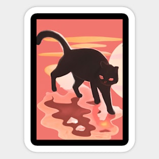 Cute Black Cat Sticker